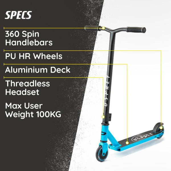 Osprey Bomb Stunt Scooter - Blue - Skatewarehouse.co.uk