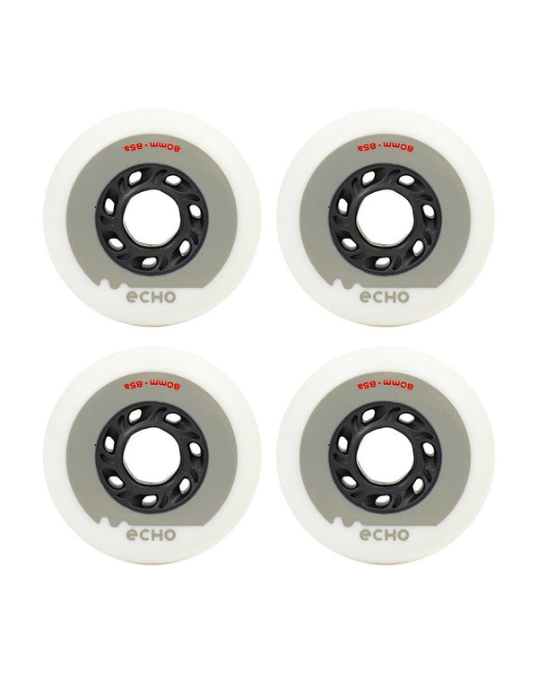 Echo Drift Wheels 80mm Pack of 4 - White / Cream - Skatewarehouse.co.uk