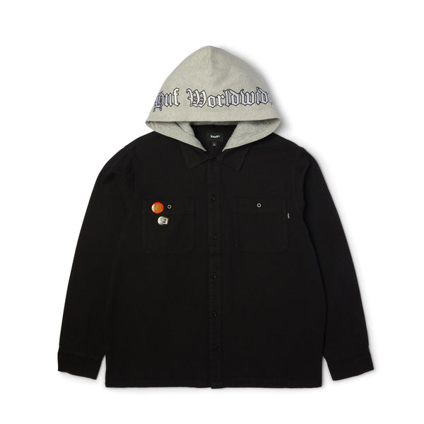 Olympia Hooded Overshirt (Black)