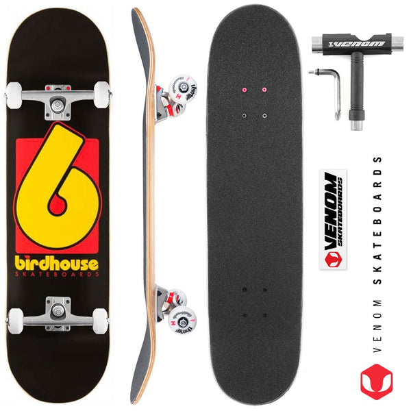 Birdhouse B Logo Black x Venom Skateboards Custom Complete Skateboard - 8.25 - Skatewarehouse.co.uk