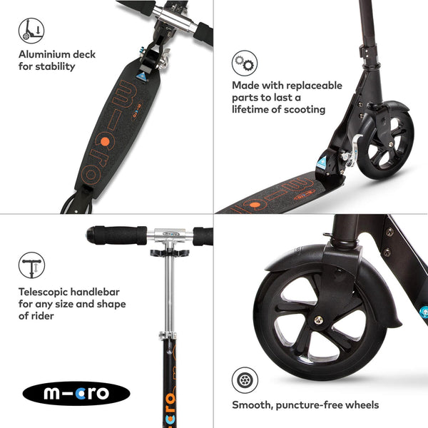 Micro Black Scooter - Skatewarehouse.co.uk