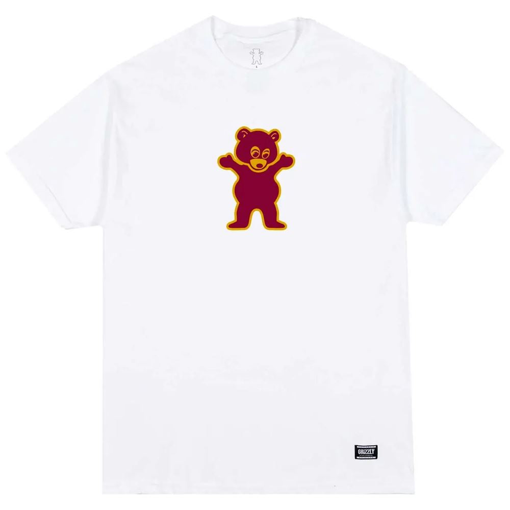 Grizzly Mascot Tee White - Skatewarehouse.co.uk