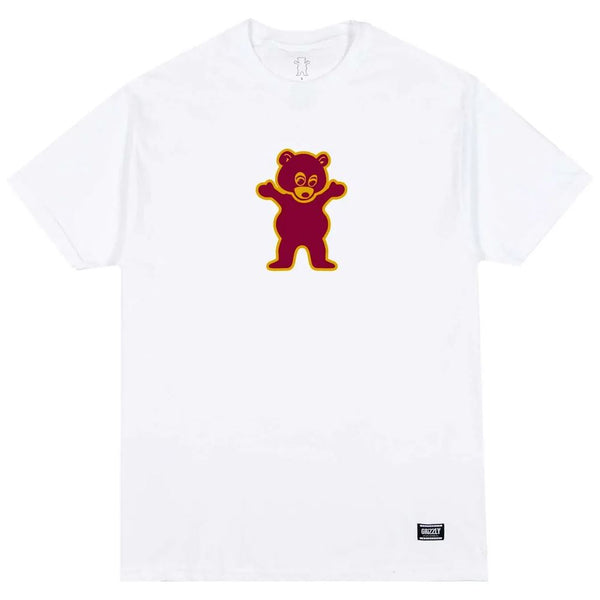 Grizzly Mascot Tee White - Skatewarehouse.co.uk