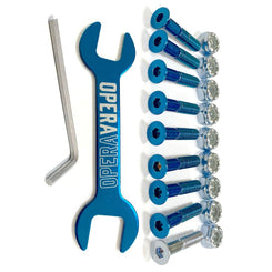 Opera Allen Hardware Blue / Silver 7 / 8"