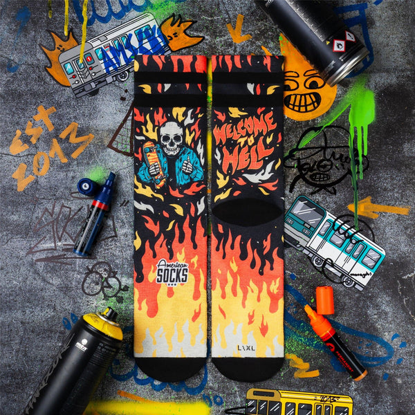 American Socks Welcome to Hell - Mid High Socks