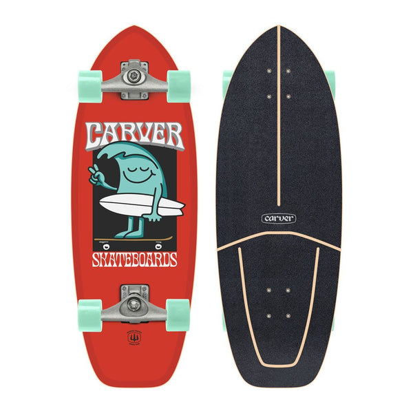 Carver Wavy Davy - C5 Surfskate Cruiser Skateboard - 9.625