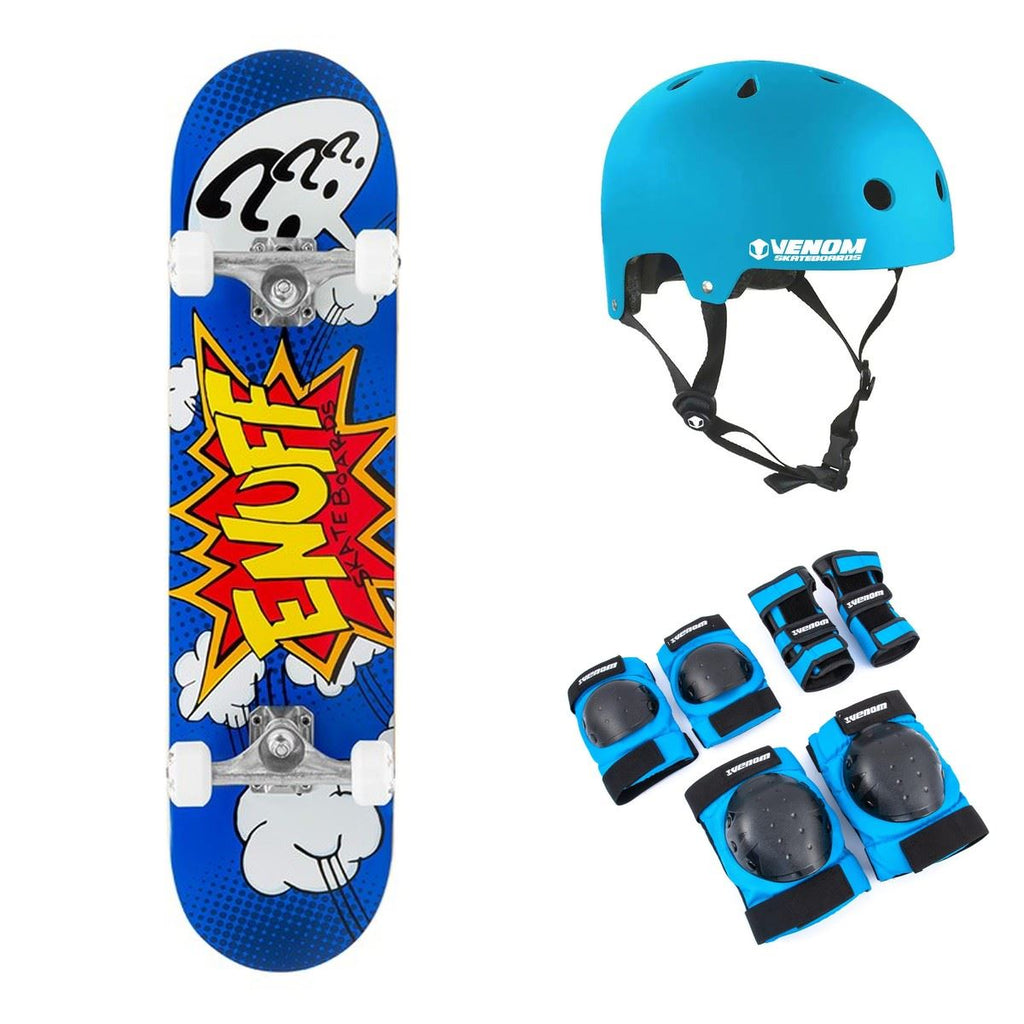 Enuff POW Blue Complete Skateboard Bundle