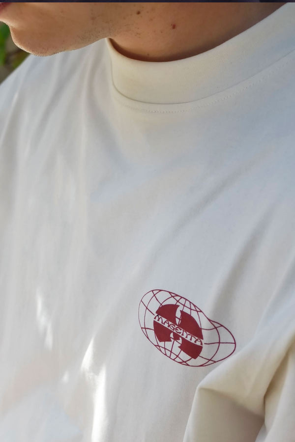 Magenta Shaolin Tee White