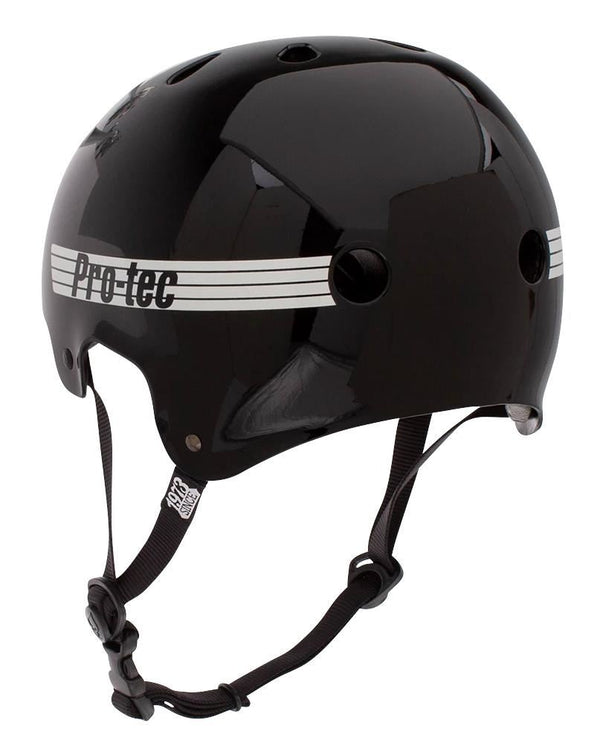 Pro-Tec Helmet Old School Cert - Gloss Black - Skatewarehouse.co.uk
