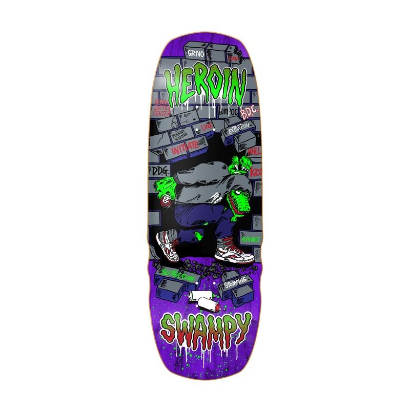 Heroin Swampy Stomp Skateboard Deck - 10.5"
