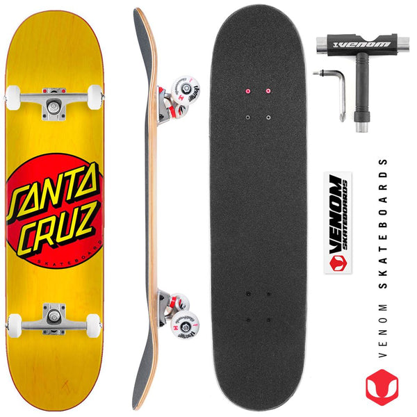 Santa Cruz Logo Classic Dot x Venom Custom Complete Skateboard - 7.75