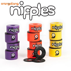 Orangatang Nipples, Double Barrel, Orange Soft (Set of 4) Skateboard Wheels
