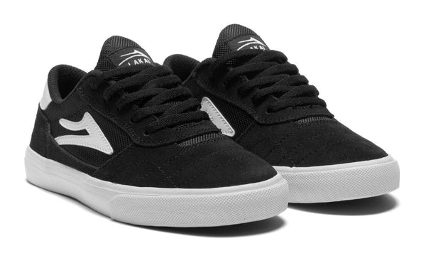 Lakai Cambridge Kids Skate Shoes - Black/White - Skatewarehouse.co.uk