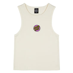 Santa Cruz Womens Vest Other Dot Emb Tank - Off White - Skatewarehouse.co.uk