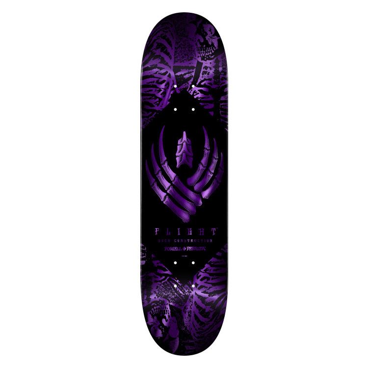 Powell Peralta FLIGHT Skeleton • • Purple Foil Skateboard Deck - 9.0"