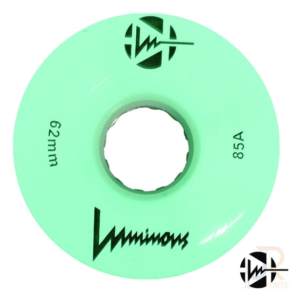 Luminous LED Quad Wheel - White Glow - 62mm / 85a (Unit)