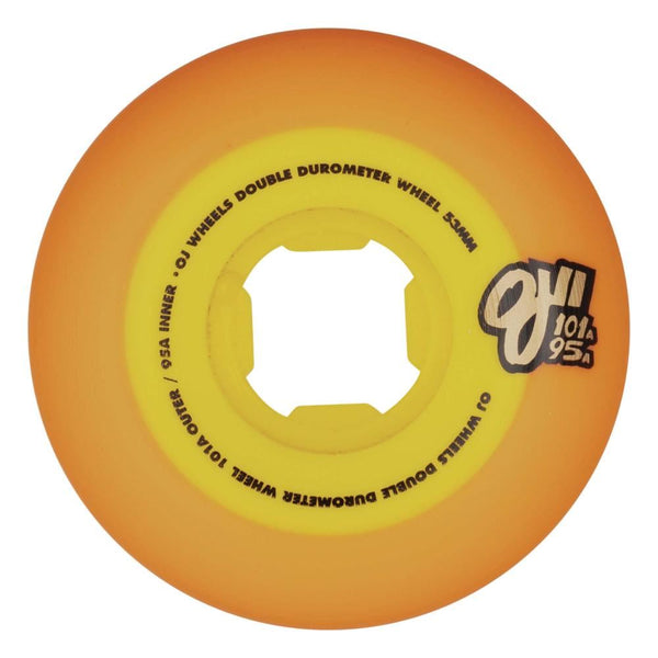 OJ Skateboard Wheels Double Duro Mini Combo 101a/95 - Orange / Yellow - Skatewarehouse.co.uk
