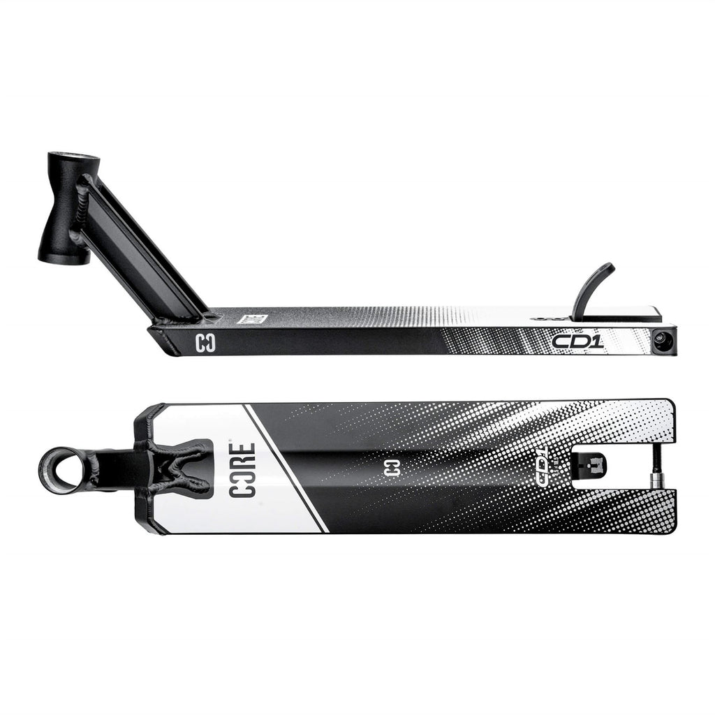 CORE CD1 Stunt Scooter Deck 4.5 x 18.5 - Black / White - Black/Neo