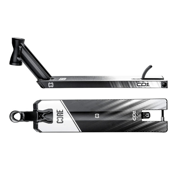 CORE CD1 Stunt Scooter Deck 4.5 x 18.5 - Black / White - Black/Neo