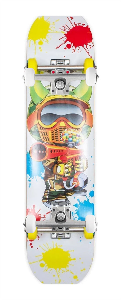 Speed Demons Paintballer Multi (White) x Venom Custom Complete Skateboard - 8"