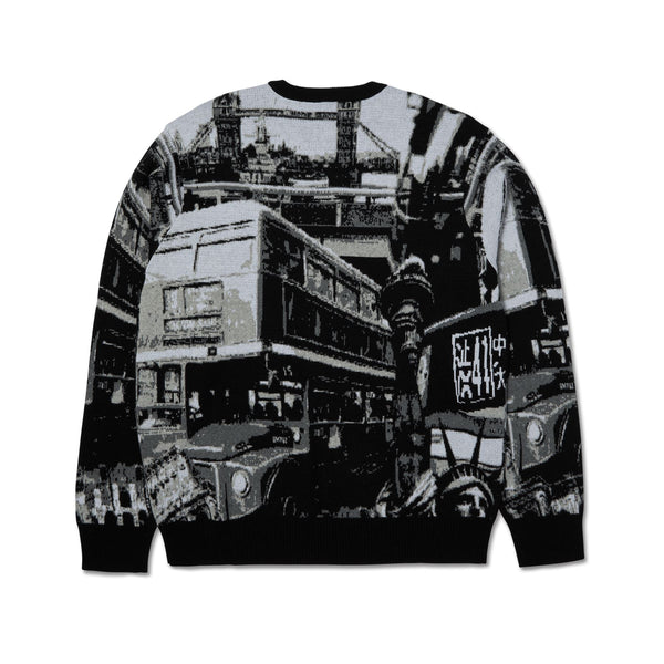 HUF Worldwide Commuter Sweater (Black)