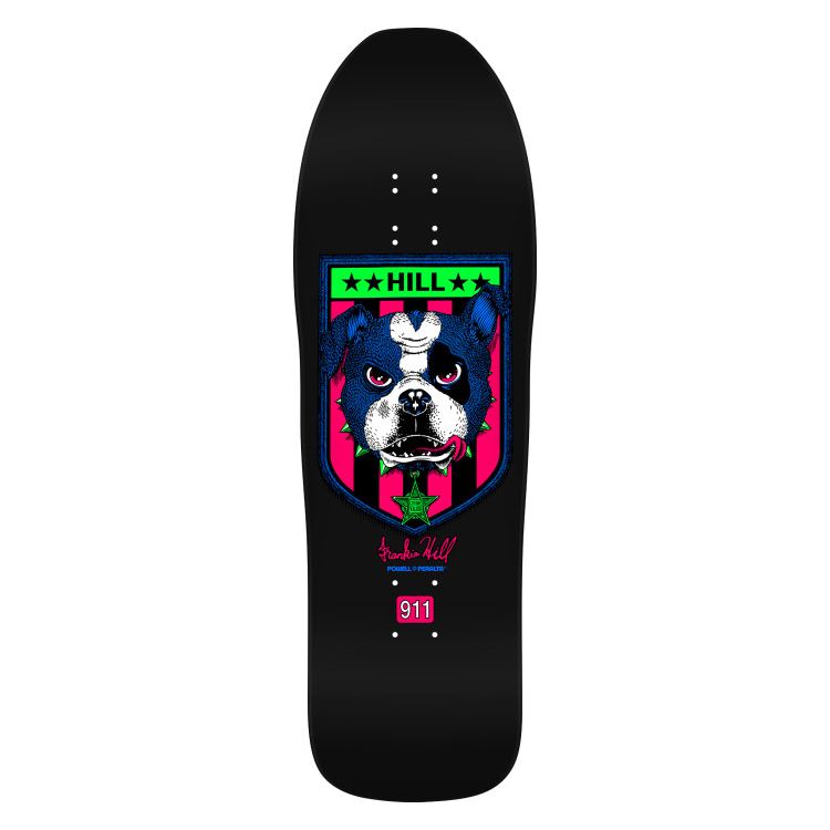 Powell-Peralta™ Frankie Hill 'Bull Dog ' Blacklight Skateboard Deck - 12.0" - Skatewarehouse.co.uk