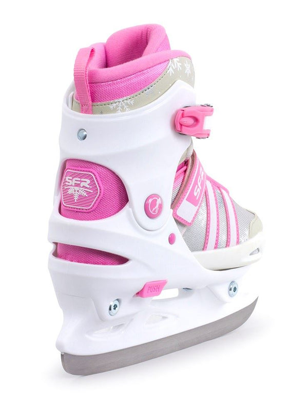 SFR Nova Kids Adjustable Ice Skates - White / Pink - Skatewarehouse.co.uk