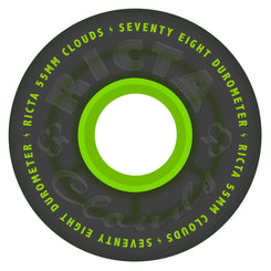 Ricta Skateboard Wheels Clouds Transparent 78a - Black / Green - Skatewarehouse.co.uk