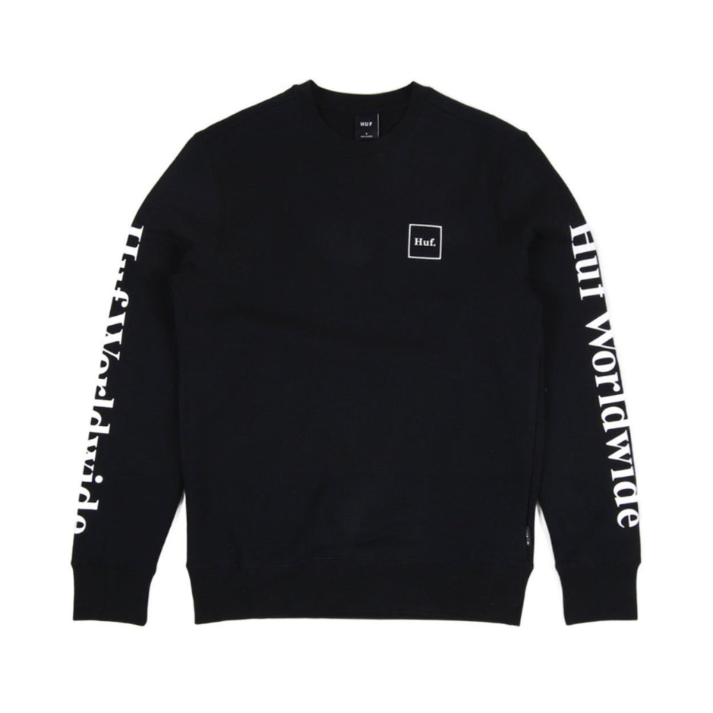 HUF Essentials Domestic Crew (Black) - S