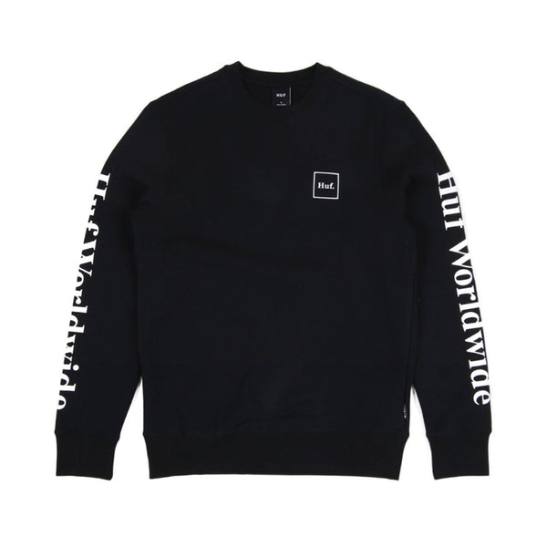 HUF Essentials Domestic Crew (Black) - S