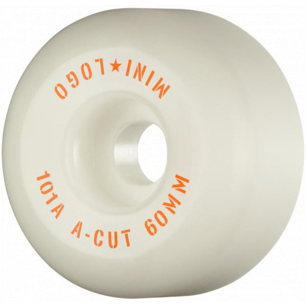 Mini Logo Skateboard Wheels A - Cut 2 101a - White - Skatewarehouse.co.uk