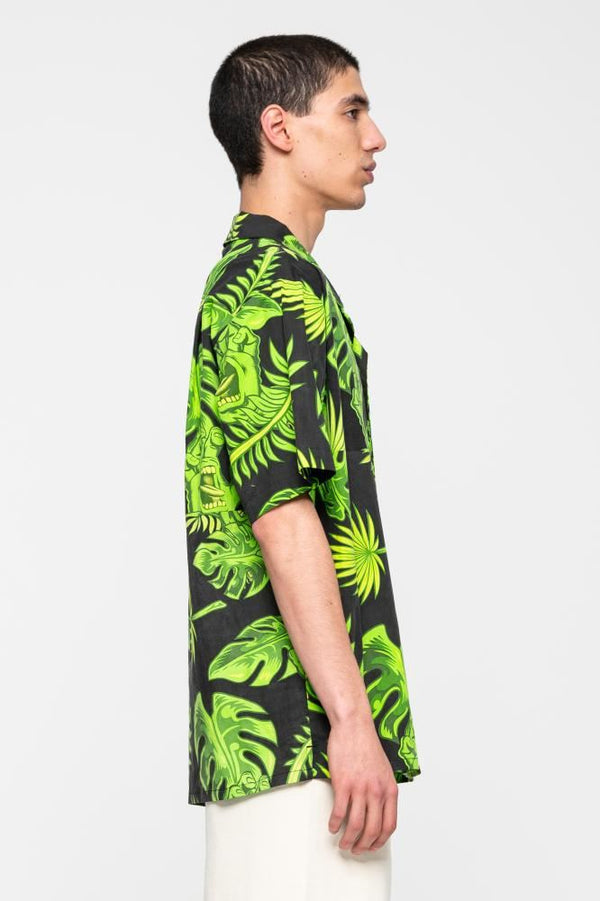 Santa Cruz Shirt Cabana S/S Shirt - Black - Skatewarehouse.co.uk