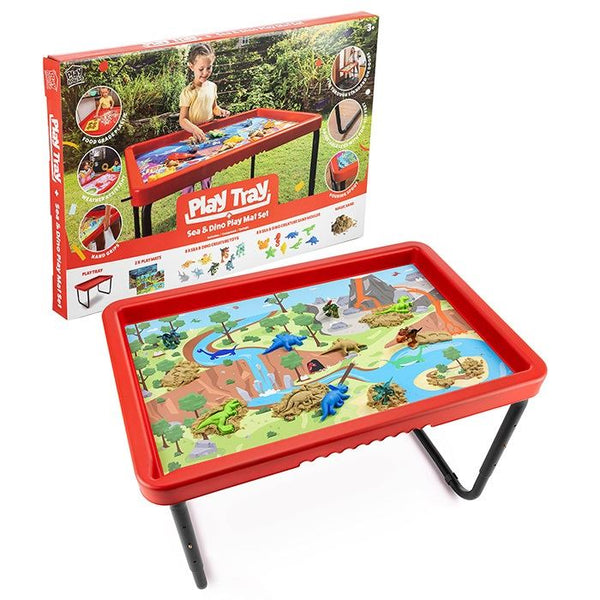 Toyrific Play Tray with Sea & Dino Play Mat Set Toy