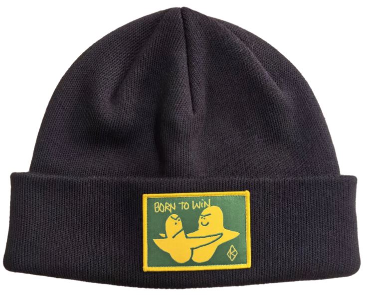 Krooked Born To Win Cuff Beanie (Black) - One Size