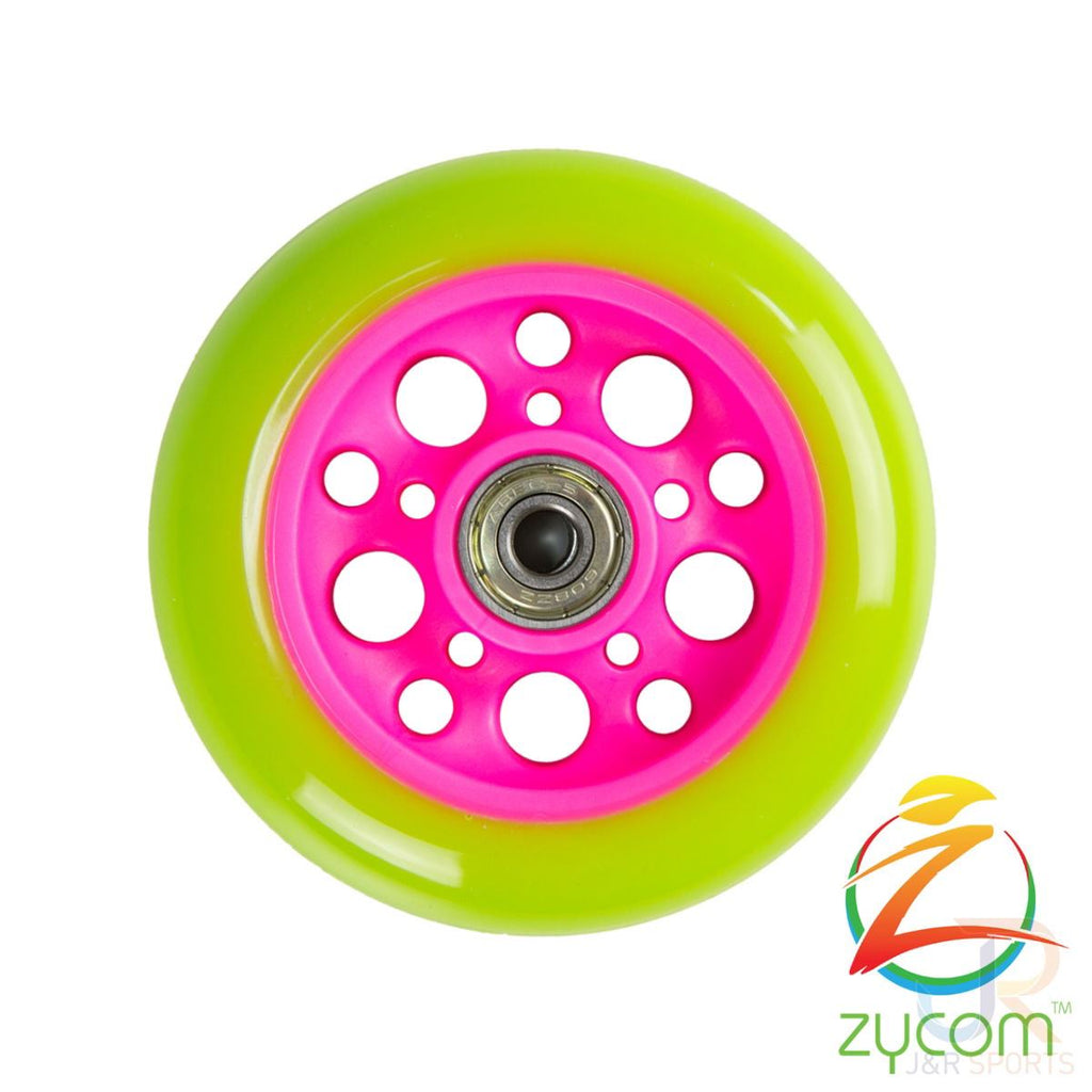 Zycom - 100mm Rear - Lime / Pink Scooter Wheels