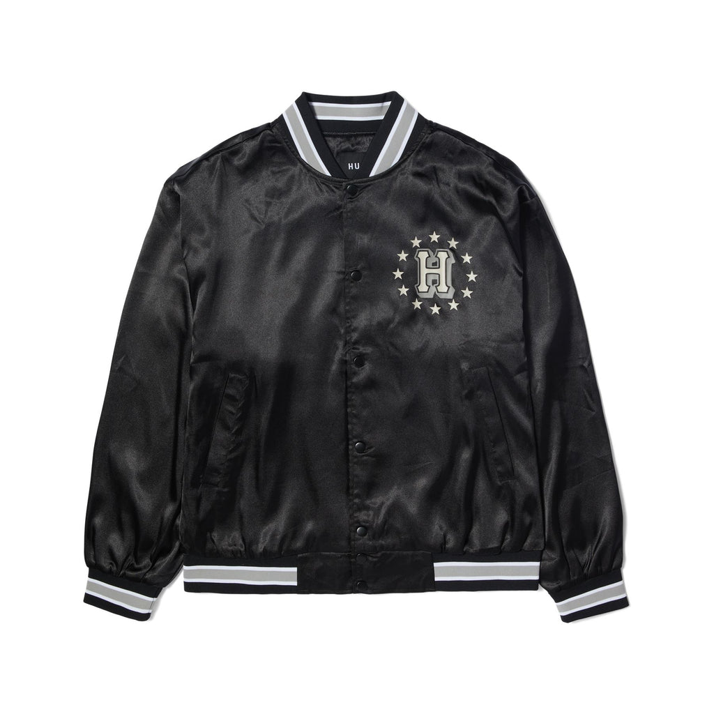 HUF Galactic Stack Baseball Jacket (Black) - M