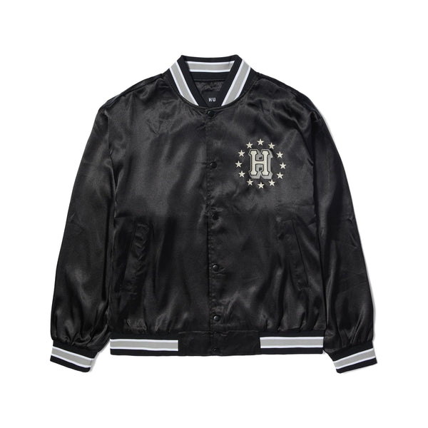 HUF Galactic Stack Baseball Jacket (Black) - M