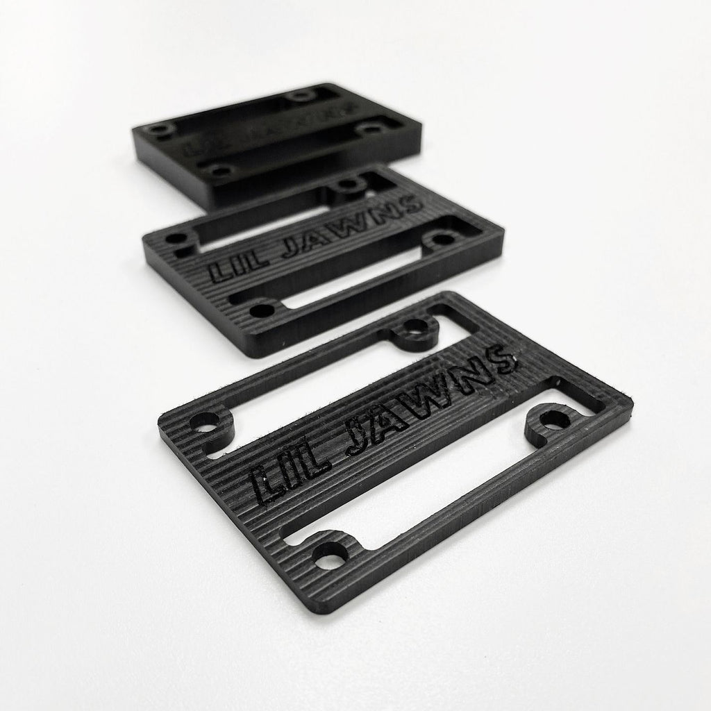 Lil Jawn Standard Risers - Ace 0.25 Inch Black Skateboard Hardware