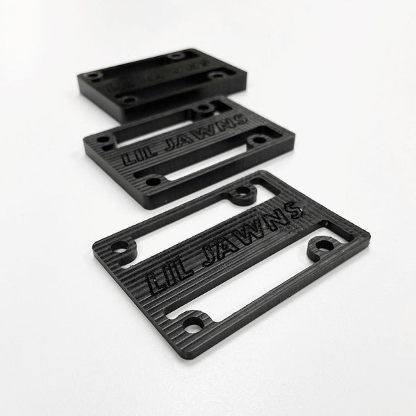 Lil Jawn Standard Risers - Ace 0.25 Inch Black Skateboard Hardware