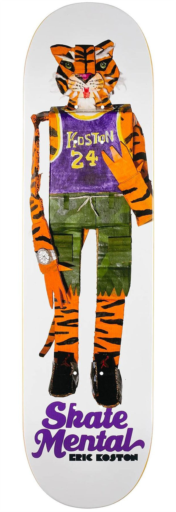 Skate Mental Koston Tiger White Skateboard Deck - 8.375