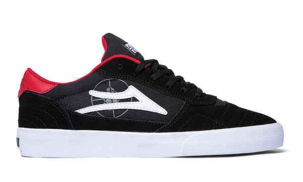 Lakai x Public Enemy Cambridge Skate Shoes - Black / Red - Skatewarehouse.co.uk