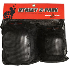 Triple Eight Street Protective Pad Set 2 Pack Knee/Elbow - Skatewarehouse.co.uk