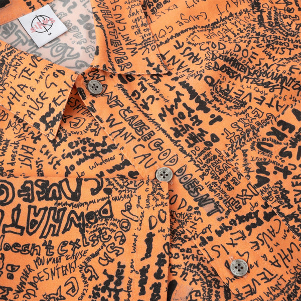 Polar Skate Co Bowling Shirt | Exist (Orange) - M