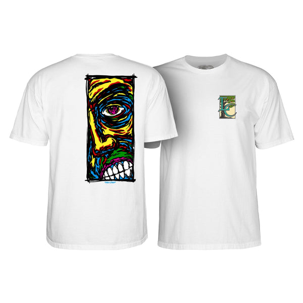 Powell-Peralta™ Lance Conklin Face Tee White - Skatewarehouse.co.uk
