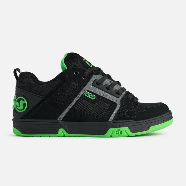DVS Comanche Skate Shoes Black Charcoal Lime