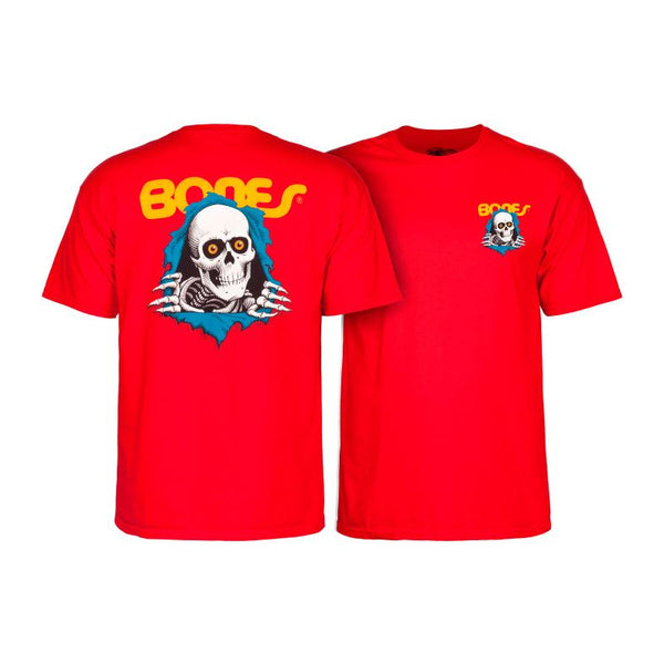 Powell Peralta Ripper Tee Red - Skatewarehouse.co.uk