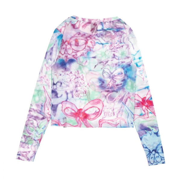 Santa Cruz Womens L/S Top Strip Digi Mesh LS Top - Critter - Skatewarehouse.co.uk