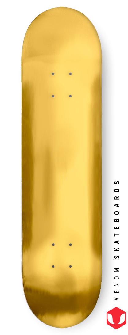 Venom Blank Skateboard Deck - Gold - 8.0