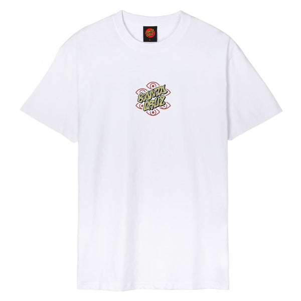 Santa Cruz T-Shirt Salba Eyes Dot T-Shirt - White - Skatewarehouse.co.uk