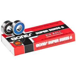 Bones Swiss 6 - 8mm 8 Pack Skateboard Bearings